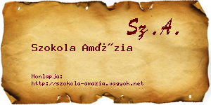 Szokola Amázia névjegykártya